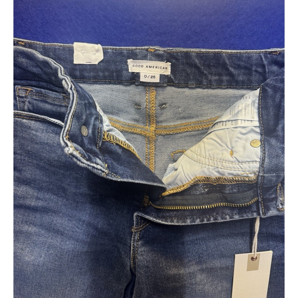 Good American Good Waist Skinny Jeans High High Rise Blue Denim 0 / 25
